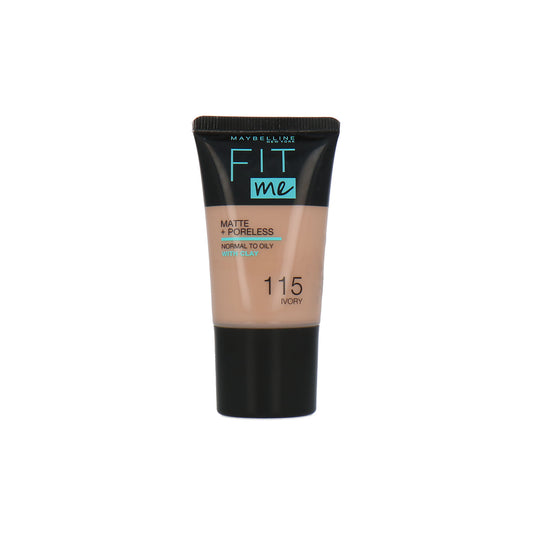 Fond de teint Maybelline Fit Me Matte & Poreless  n°115 Ivory format 18mL